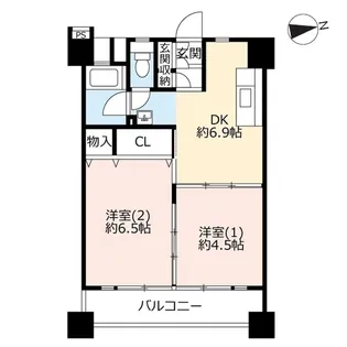 UR川口芝園【5階】の間取り