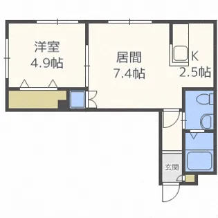 ルミエール美園A【2階】の間取り