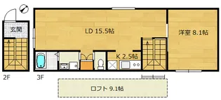 Y’s Calore【2階】の間取り