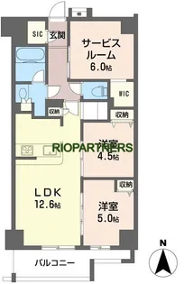 ツインズ国立II【8階】の間取り