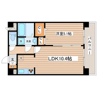 グランジュールマンション高砂駅前【5階】の間取り