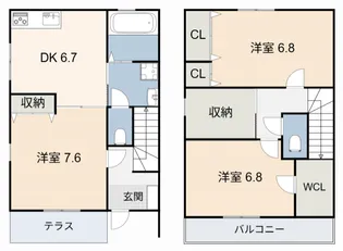 L’ange vert【1階】の間取り