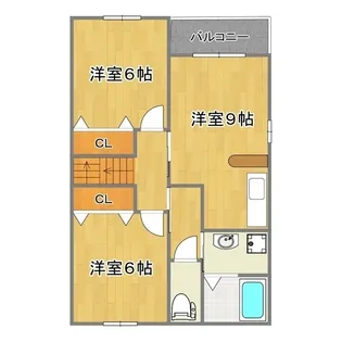 松山 弐番館【2階】の間取り