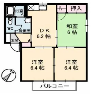 フォレスト北日吉C【1階】の間取り