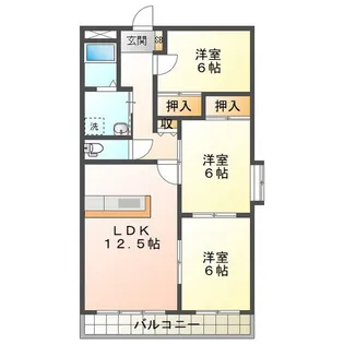 エクセリア・ドゥ【2階】の間取り