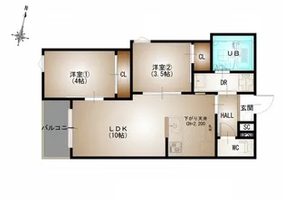 Regalest-F 井口1【2階】の間取り