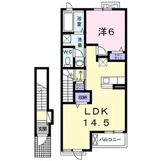 ディアレスト B棟【2階】の間取り