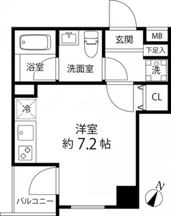 マーレ横浜白金【3階】の間取り