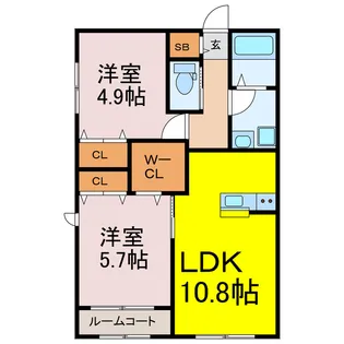 フランシーズB【1階】の間取り