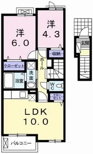 エターナル プロスペリティII【2階】の間取り