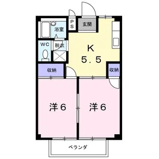 シティハイツ西村【2階】の間取り