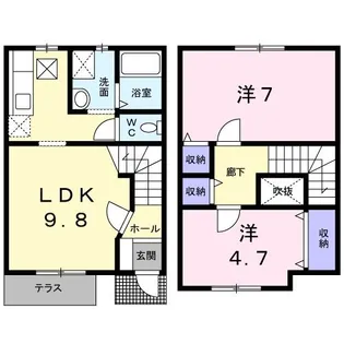 グリーンコーポU【1階】の間取り