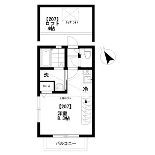 ベルヴィ武蔵野【2階】の間取り