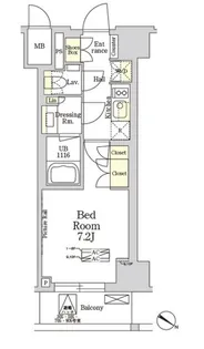 THE CLASS MINAMIAZABU【8階】の間取り
