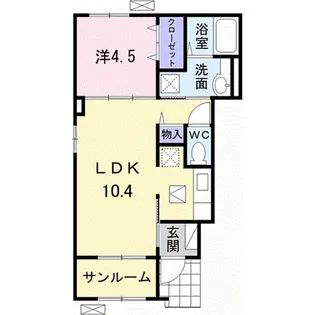 パレ・ロザージュIV【1階】の間取り