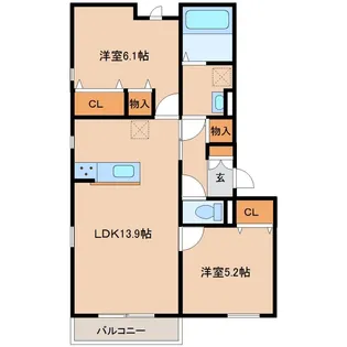 Forest Maison南草津 W【2階】の間取り