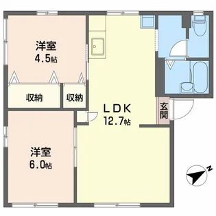 西原アパート【2階】の間取り