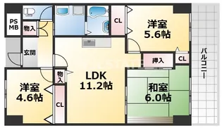カナル兵庫【4階】の間取り