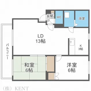グリーンハイム山の手【3階】の間取り