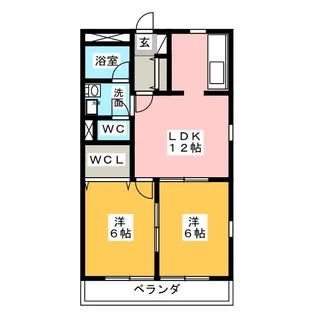 パレオ桜橋【3階】の間取り
