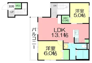 ヘーベルメゾンSakura【2階】の間取り