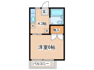 グランデュ-ル若葉【2階】の間取り