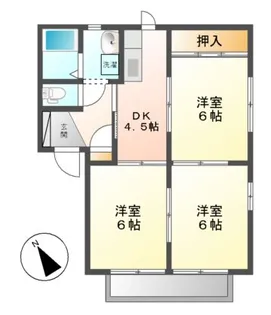 シャトーエレガンス【2階】の間取り