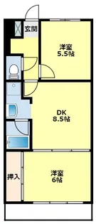 ファミール朝日【4階】の間取り