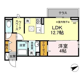 DーROOM住吉 B【1階】の間取り