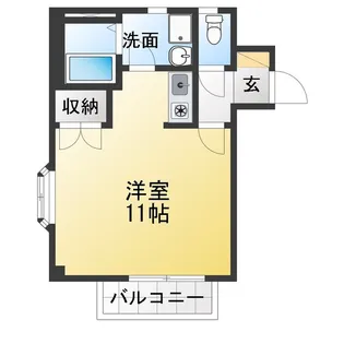 ガウディ若草【2階】の間取り