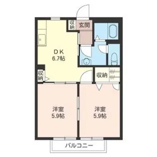 アライアンスC【2階】の間取り