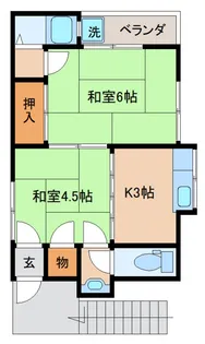 福葉 宮原八丁目アパート102【2階】の間取り