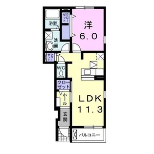 ジェルメ【1階】の間取り