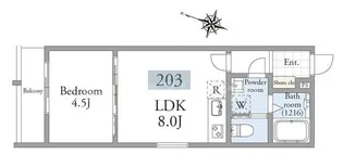 アーベインテラス南千住【2階】の間取り