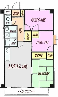 ディアシティー和光【4階】の間取り