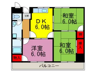コンフォ-トグリ-ン【3階】の間取り