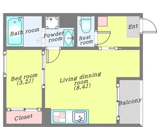 REGALESTボヌール宮城野原【1階】の間取り