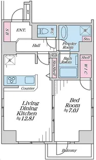 フォースター浅草今戸【4階】の間取り