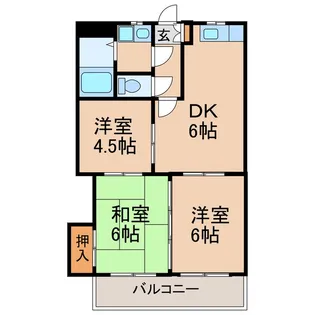 ファミール蘭【2階】の間取り