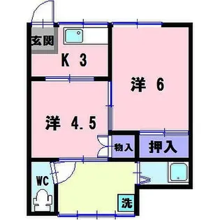 あさか荘【1階】の間取り