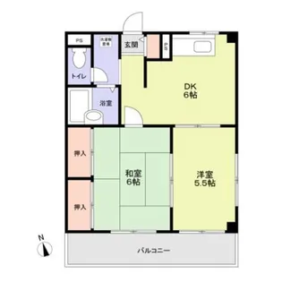 ライズィングイン【2階】の間取り