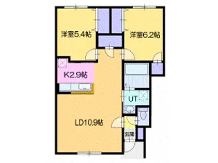ノースジェミニ A【1階】の間取り