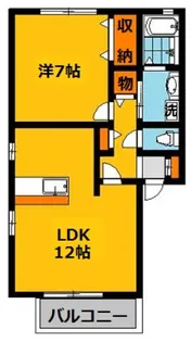メイプルB【2階】の間取り