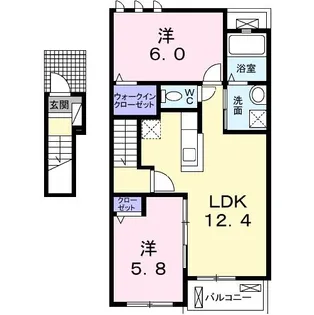 スターガーデン ノース【2階】の間取り