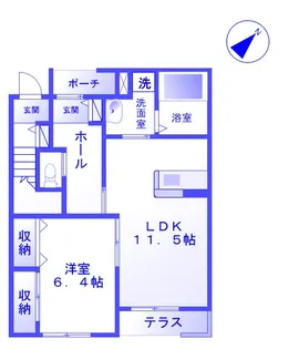 メゾンド・ボヌール【1階】の間取り