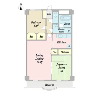 カーサ・ルミエール【3階】の間取り