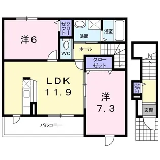ペルル V【2階】の間取り