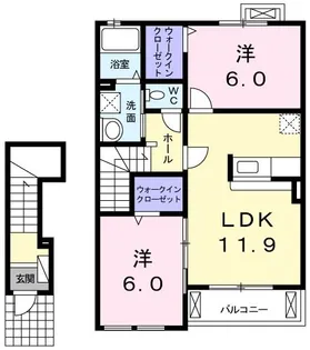 アルフィスタ【2階】の間取り