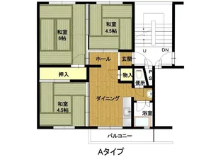 東垂水 5号棟【3階】の間取り