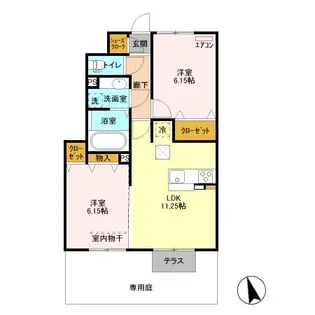 グランドロイヤル【1階】の間取り